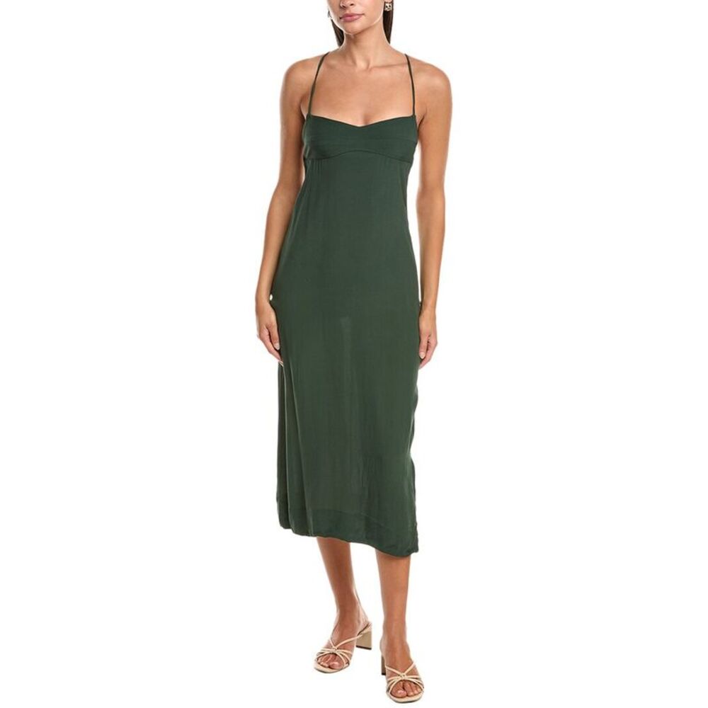 Haight Womens  Monica Midi Dress, Green